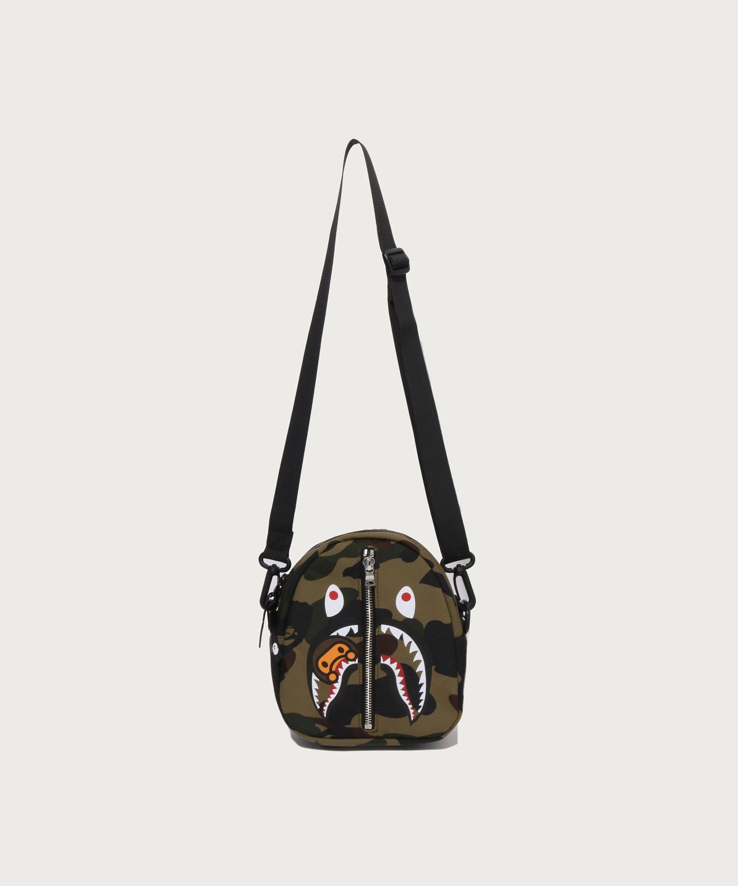 A BATHING APE 1ST CAMO MILO SHARK MINI SHOULDER BAG ア ベイシング エイプ バッグ ショルダーバッグ グリーン イエロー【送料無料】