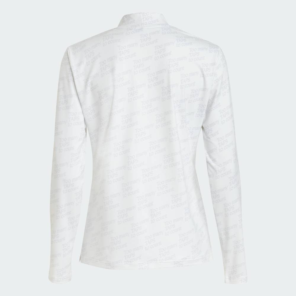 【公式】アディダス adidas 返品可 CHIP 総柄 モックネック 長袖シャツ アディダス トップス カットソー・Tシャツ ホワイト