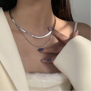 【SALE/30%OFF】Aimoon 太幅チョーカー 2連チェーンネックレス ミニミニストア アクセサリー・腕時計 チョーカー シルバー