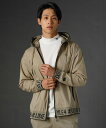 THE CASUAL ＜LUXE/R＞ストレッチ布帛厚盛ゴムラバープリントジップパーカー　セットアップ対応 カジュアル トップス パーカー・フーディー ベージュ ブラック グレー カーキ