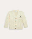 POLO RALPH LAUREN (ベビー)ケーブルニット コットン Vネック カーディガン ラルフローレン トップス カーディガン ブラウン【送料無料】
