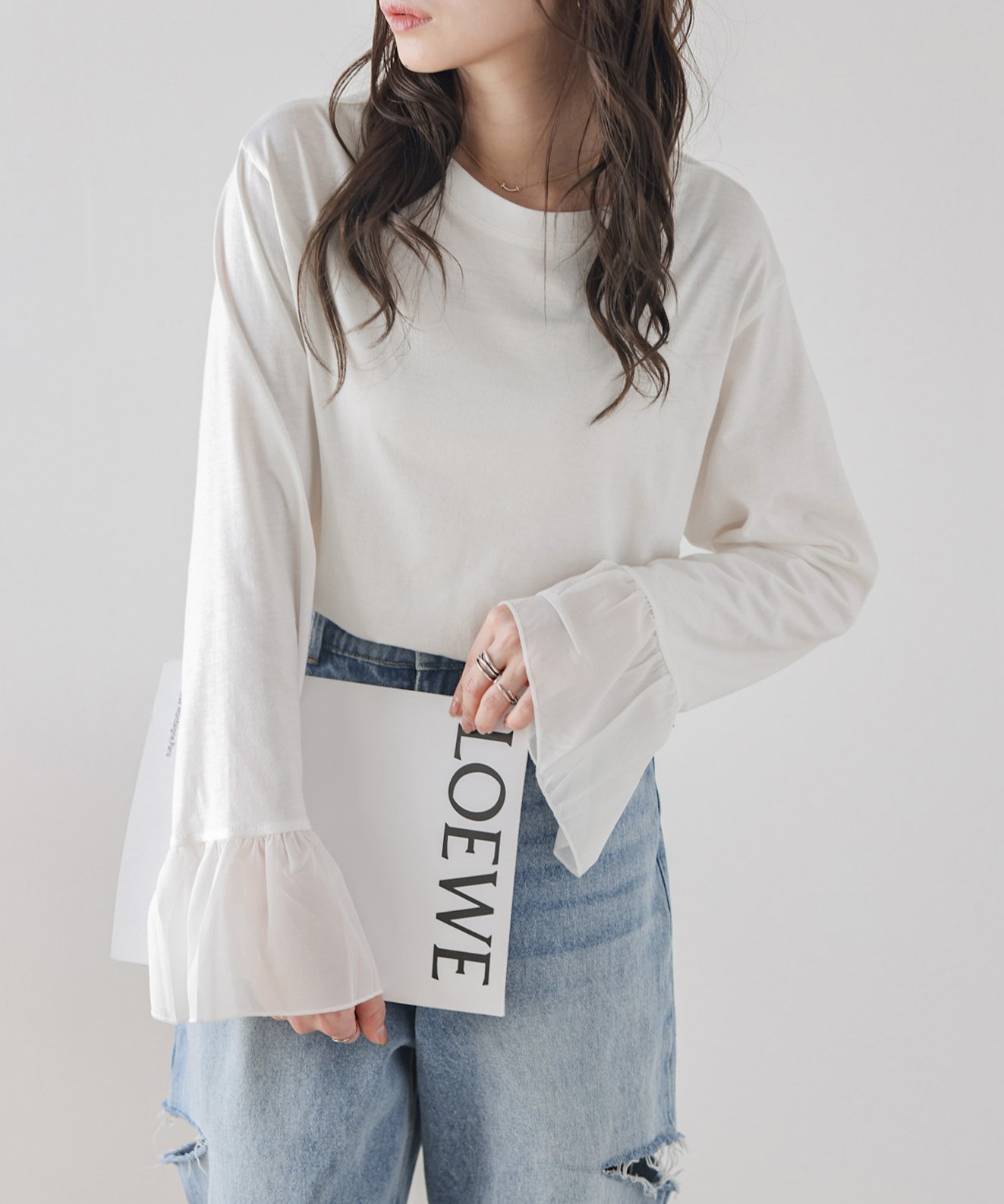 Rakuten Fashion㤨֡SALE40%OFFLa-gemme եµT 饸塼 ȥåץ åȥT ԥ ۥ磻 졼 ֥åפβǤʤ2,359ߤˤʤޤ