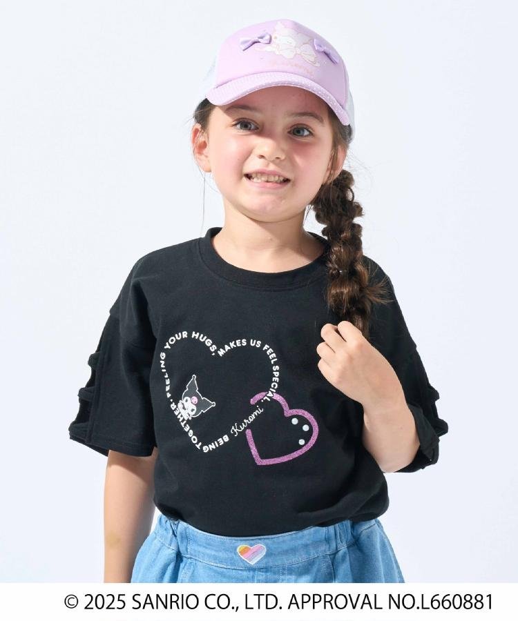 【SALE／60%OFF】SHOO・LA・RUE 【サンリオキャラクターズ】袖デザインTシャツ シューラルー トップス カットソー・Tシャツ パープル ブラック ブルーのサムネイル