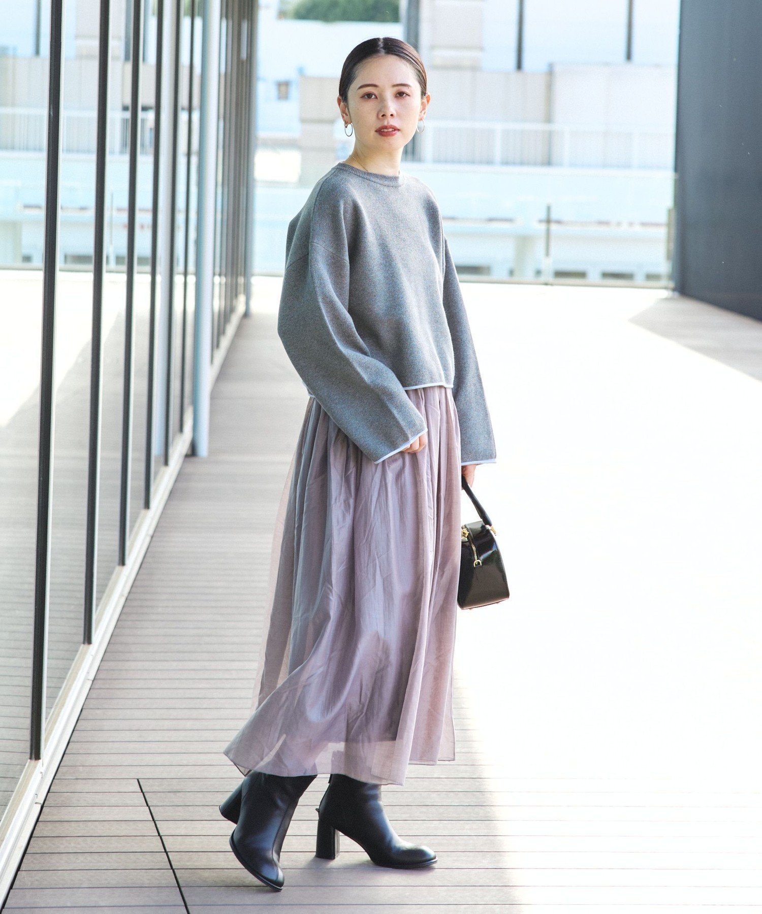 BEAMS HEART WOMEN スウェットニット * スカート(セットアイテム) ビームス ハート ワンピース・ドレス その他のワンピース・ドレス ブラック グリーン ホワイト【送料無料】