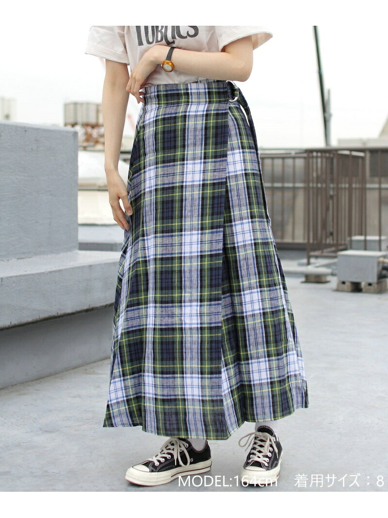 O'NEIL of DUBLIN O'NEIL OF DUBLIN/(W)TARTAN TUCK SKIRT ステップス スカート フレアスカート グリーン ネイビー【送料無料】のサムネイル