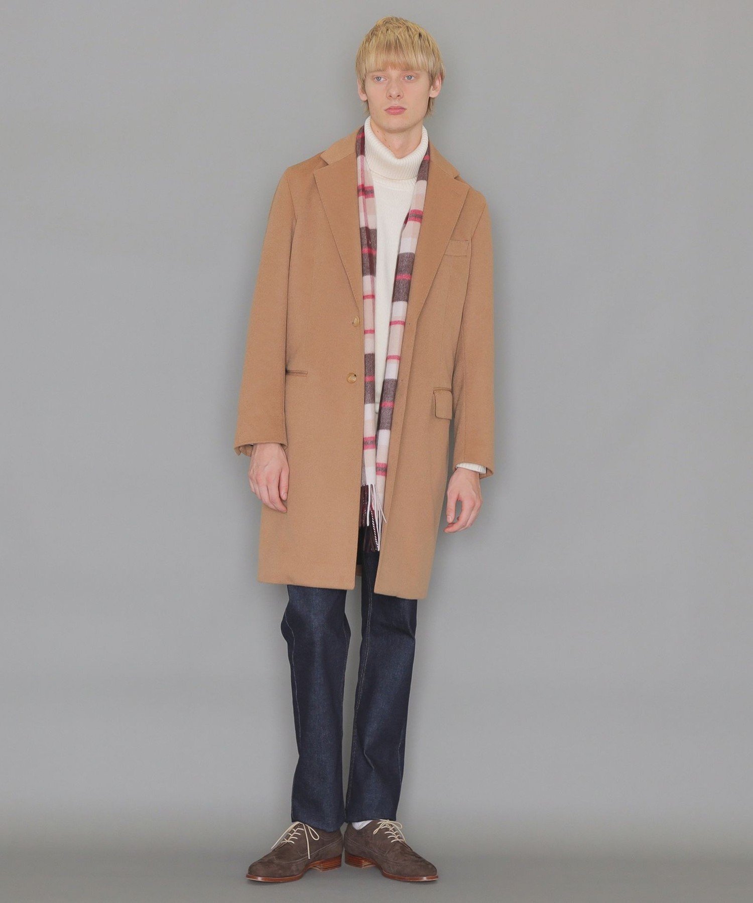 MACKINTOSH LONDON ベビーカシミヤハウスチェックマフラー マッキントッシュ ロンドン ファッション雑貨 マフラー・ストール・ネックウォーマー ブラウン【送料無料】