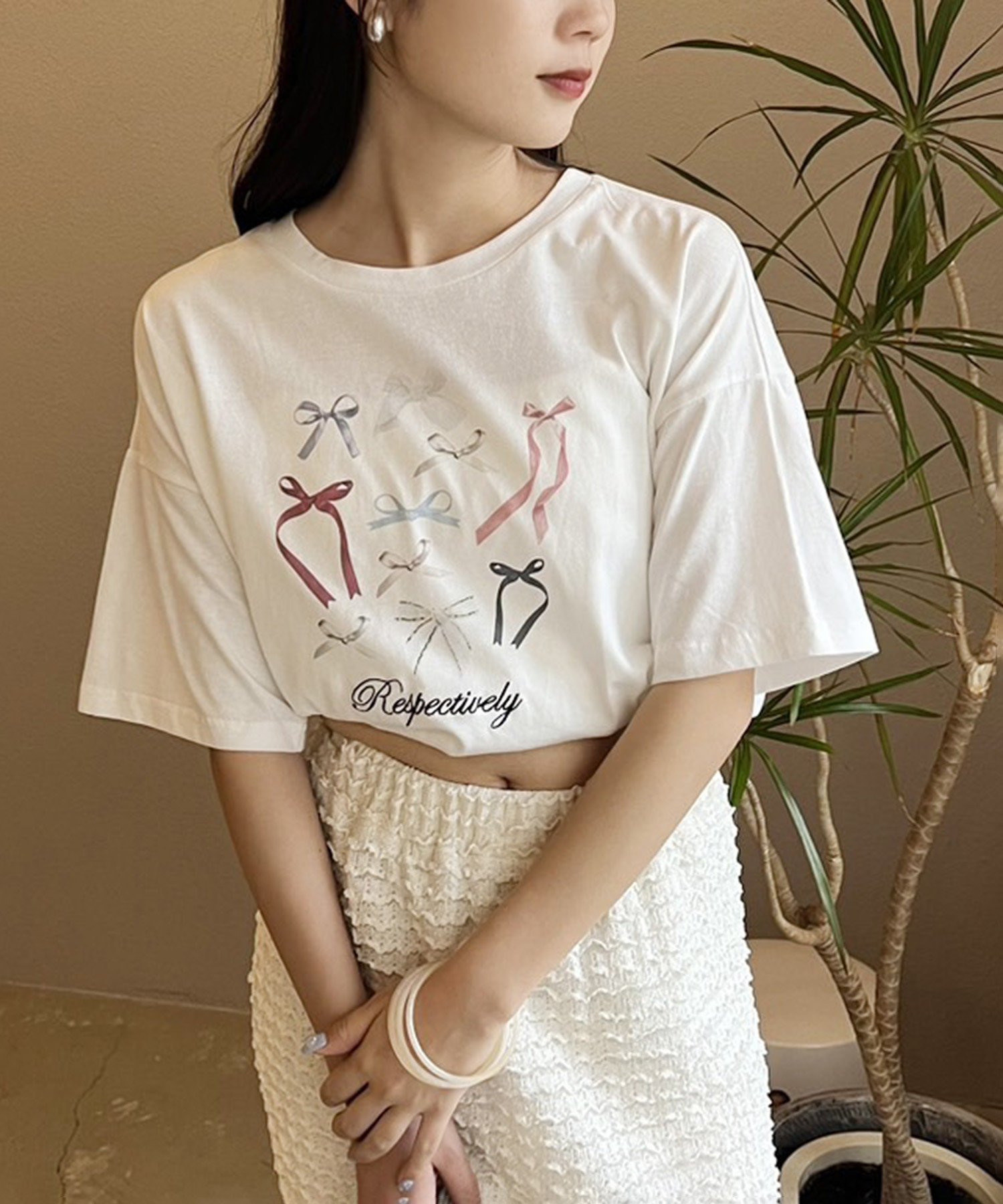 【SALE／10%OFF】one after another NICE CLAUP アソートゆるTEE/手洗い可 ワンアフターアナザー ナイスクラップ トップス カットソー・Tシャツ ホワイト グレー パープル