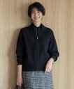 【SALE/30%OFF】J.PRESS LADIES L 【洗える】CAT ジップアップブルゾン ニット ジェイプレス トップス ニット ベージュ ブラック ...