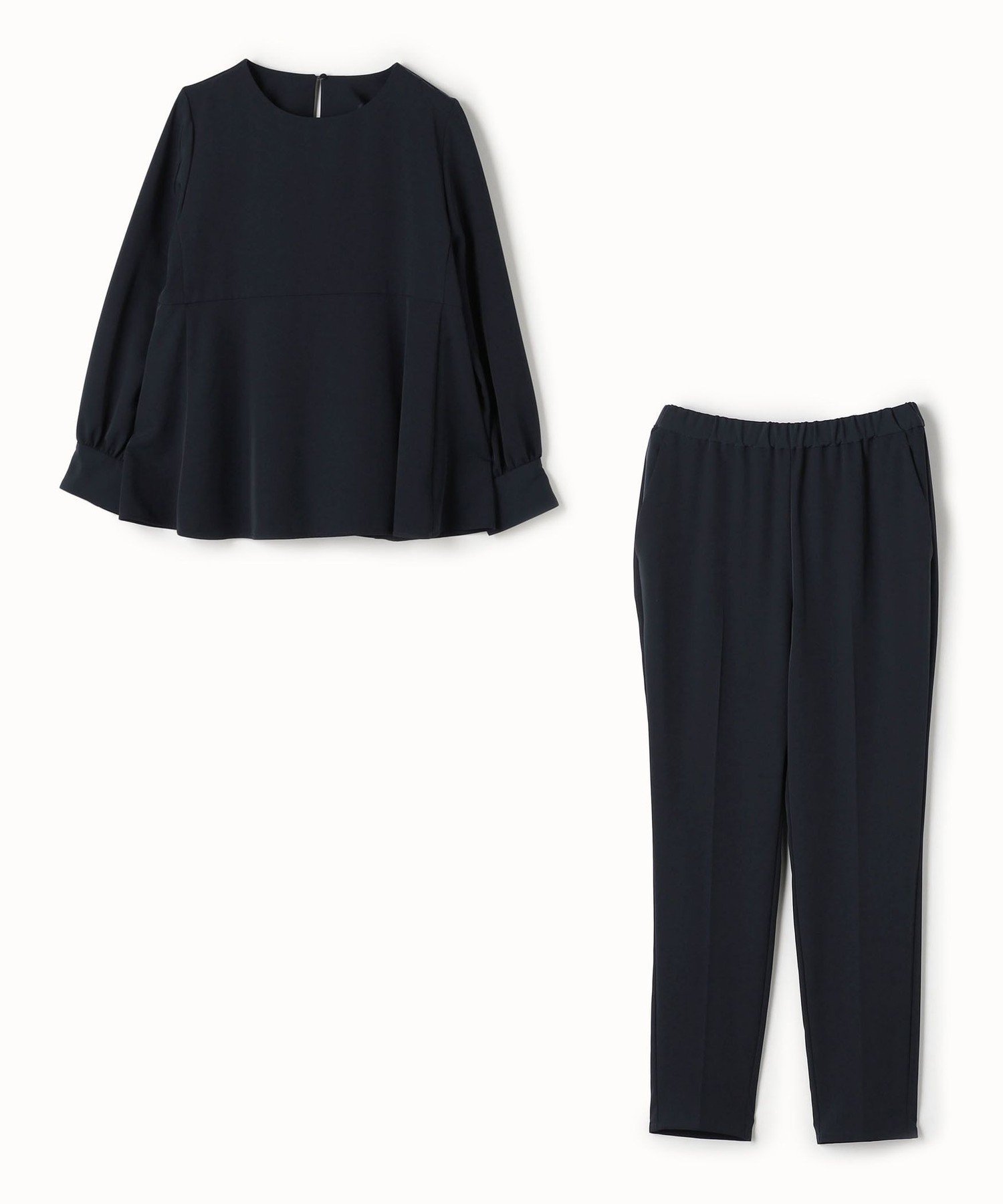 【SALE/50%OFF】a day in the life ペプラム フェイクパールブラウス+パンツ -ウォッシャブル-<A DAY IN THE LIFE>...