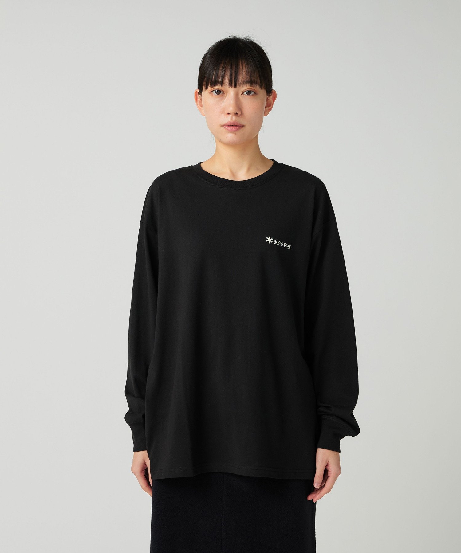 Snow Peak Soft Cotton Relaxed Logo L/S T-Shirt スノーピーク トップス カットソー・Tシャツ ブラック ホワイト オレンジ【送料無料】