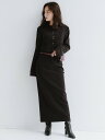 anuans カットジョーゼットタイトスカート アニュアンス スカート ロング・マキシスカート ブラウン ベージュ ブラック【送料無料】