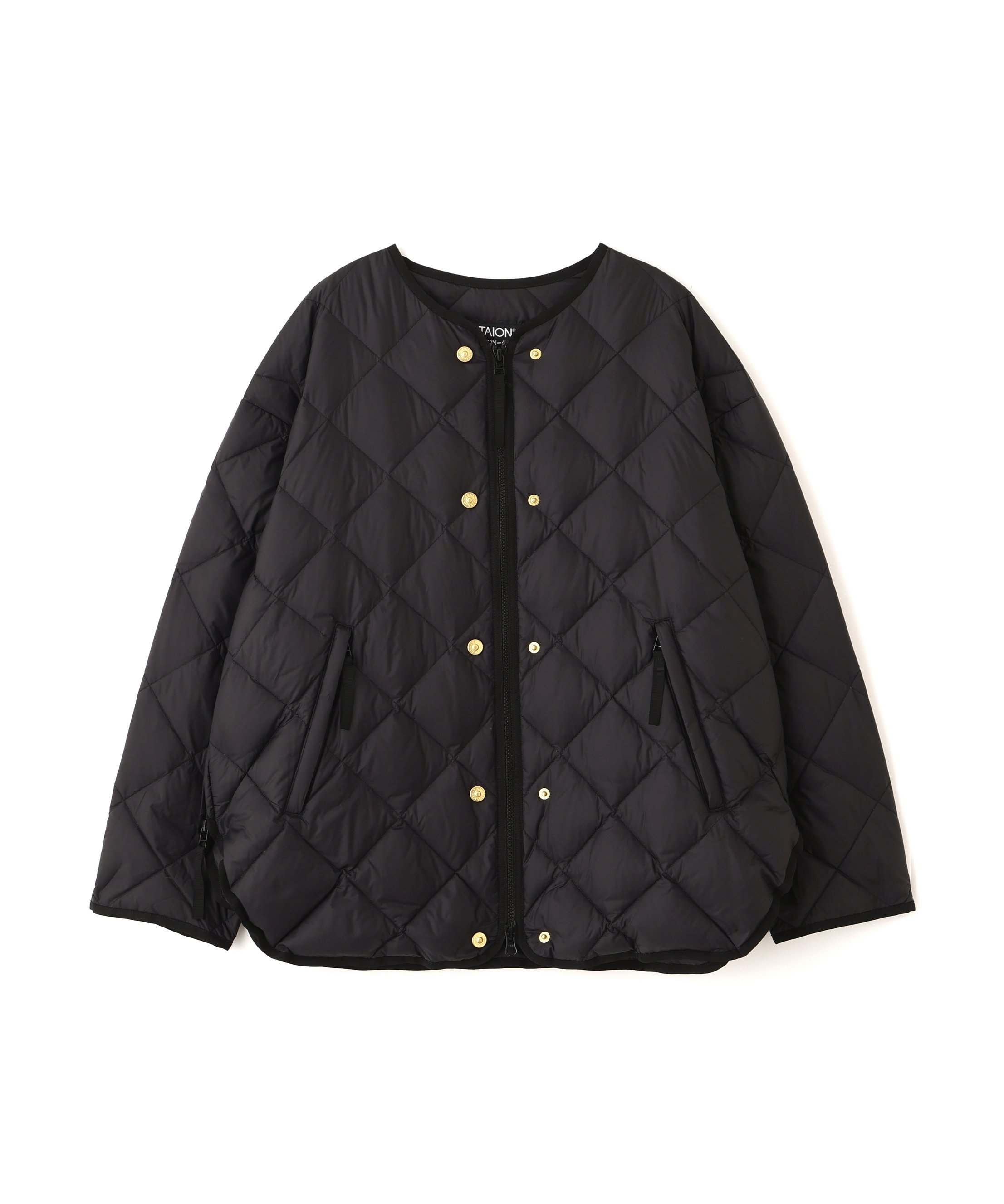 N. Natural Beauty Basic ＜NAVYNAVY＞TAIONコラボ別注ラウンドテールボクシーライトダウン エヌ ナチュラルビューティーベーシック* ジャケット・アウター ブルゾン・ジャンパー ブラック ホワイト【送料無料】