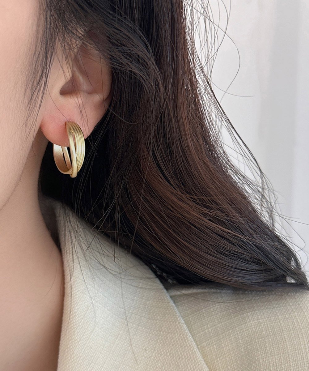 【SALE／34%OFF】miniministore フープピアス C型スタッドピアス 両耳用 ミニミニストア アクセサリー・腕時計 ピアス ゴールド シルバー