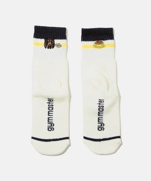 gym master gym master/ジムマスター DOG刺繍コンビソックス (MENS/WOMENS) ゴースローキャラバン 靴下・レッグウェア 靴下 パープル レッド グリーン グレー
