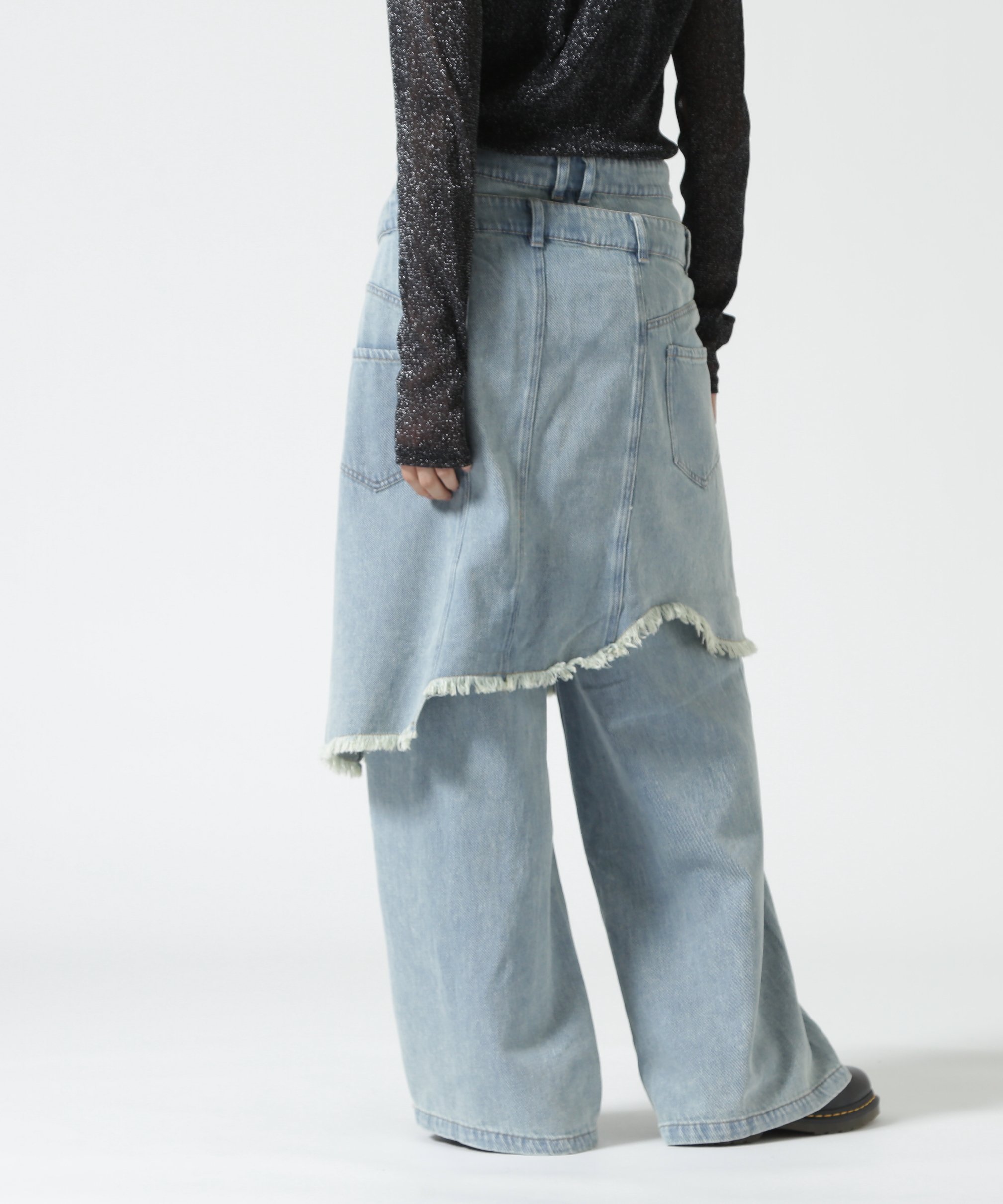 ROYAL FLASH AULA AILA/アウラアイラ/OVERLAP SKIRT LAYERED DESIGN ロイヤルフラッシュ パンツ その他のパンツ ブルー