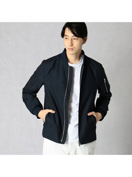 【SALE/50%OFF】COMME CA MEN エクストラファインメリノウール*リネン ミリタリーブルゾン コムサメン コート/ジャケット ブルゾン ベージュ ネイビー【送料無料】