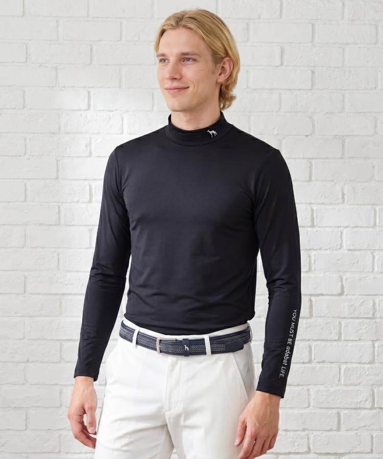adabat 【COOL】クールタッチハイネックインナー アダバット トップス カットソー・Tシャツ ブラック ホワイト ネイビー【送料無料】