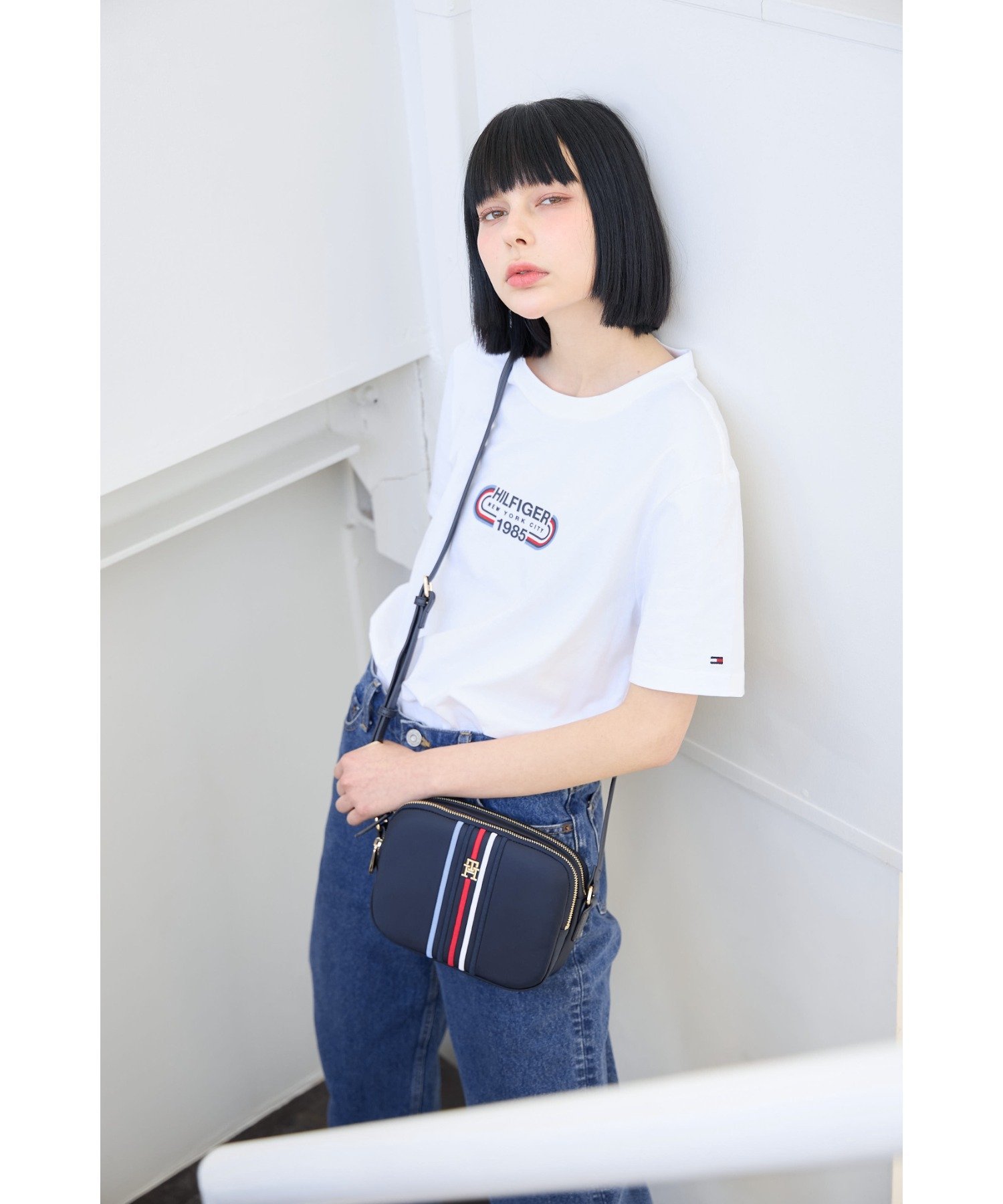 楽天Rakuten Fashion【SALE／20％OFF】TOMMY HILFIGER 【オンライン限定】ポピークロスショルダーバッグ トミーヒルフィガー バッグ ショルダーバッグ ネイビー【送料無料】