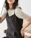 【SALE/50%OFF】La-gemme シアースリーブリブニットトップス ラジュール トップス ニット ブラック ベージュ ピンク グレー