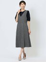 【SALE/50%OFF】m.f.editorial シャークスキン ジャンパースカート グレー(セットアップ可能) タカキュー スーツ・フォーマル スーツワンピース グレー【送料無料】