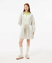 【SALE/50%OFF】LACOSTE プリーツスカートアノラックドレス / ハーフジップワンピース ラコステ ワンピース・ドレス ワンピース ホワイト【送料無料】
