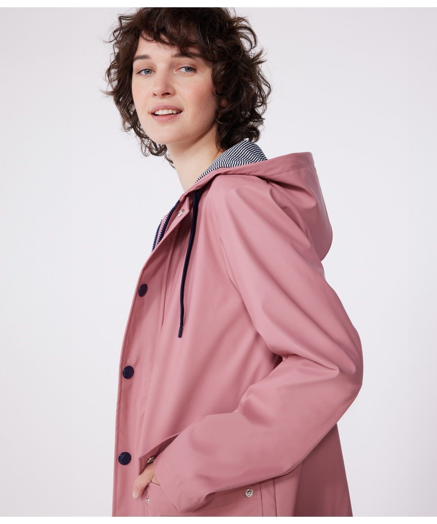 【SALE／20%OFF】PETIT BATEAU ヨットパーカ プチバトー ジャケット・アウター マウンテンパーカー ピンク ホワイト【送料無料】