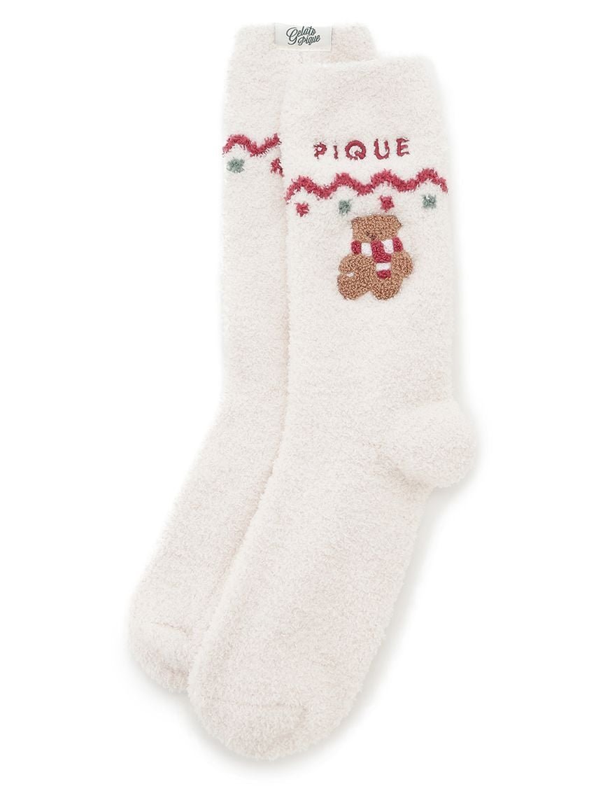 gelato pique 【HOLIDAY】【HOMME】さがらBEARソックス ジェラートピケ 靴下・レッグウェア 靴下 ホワイト ネイビー【送料無料】のサムネイル