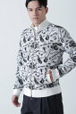 St ANDREWS 14Gミュージック柄ジャガードニットブルゾン (MENS) セントアンドリュース トップス カーディガン ブラック ホワイト【送料無料】(4)