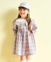【SALE/20%OFF】any FAM KIDS チェックドッキングワンピース エニィファム ワンピース・ドレス ワンピース ブルー ピンク【送料無料】