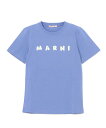 MARNI ロゴTシャツ マルニ トップス カットソー・Tシャツ ホワイト ブルー【送料無料】