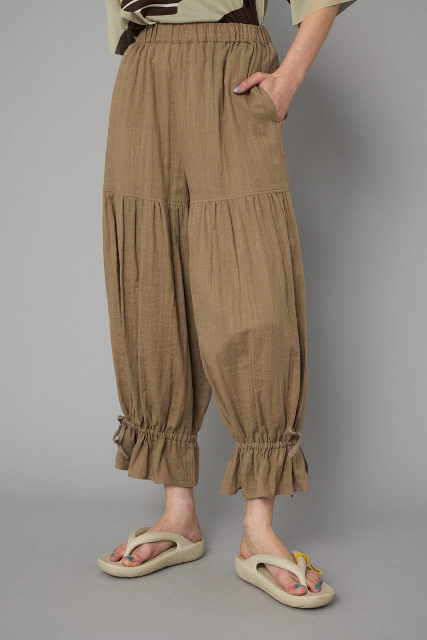 HeRIN.CYE Double gauze pants ヘリンドットサイ パンツ その他のパンツ ベージュ ホワイト ブラック