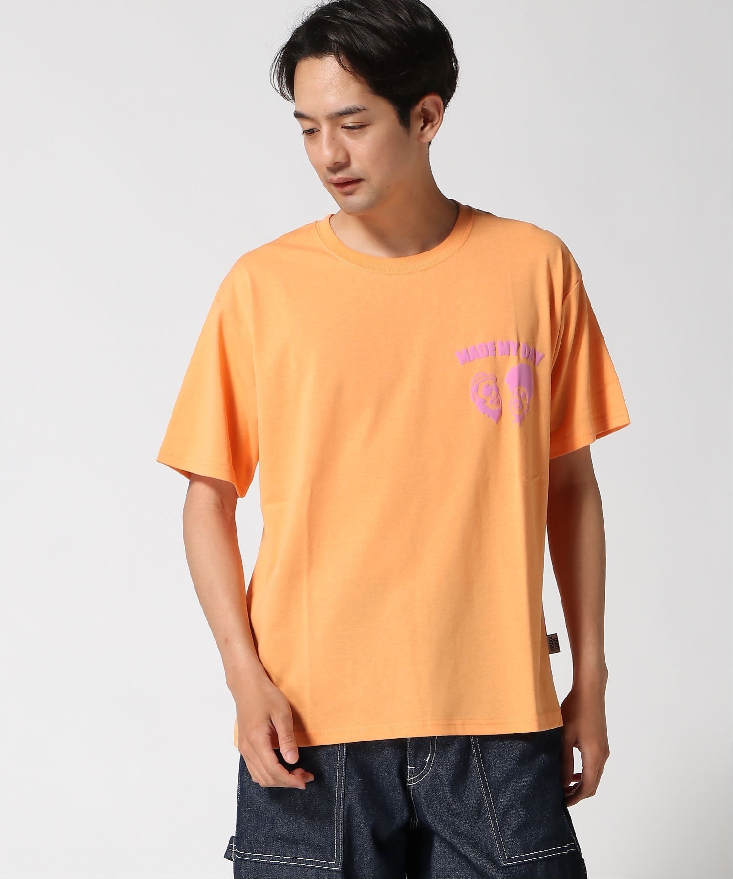 gym master gym master/(U)5.8oz T/CドライMADE MY DAY T ジムマスター トップス カットソー・Tシャツ ホワイト グレー オレンジ イエロー