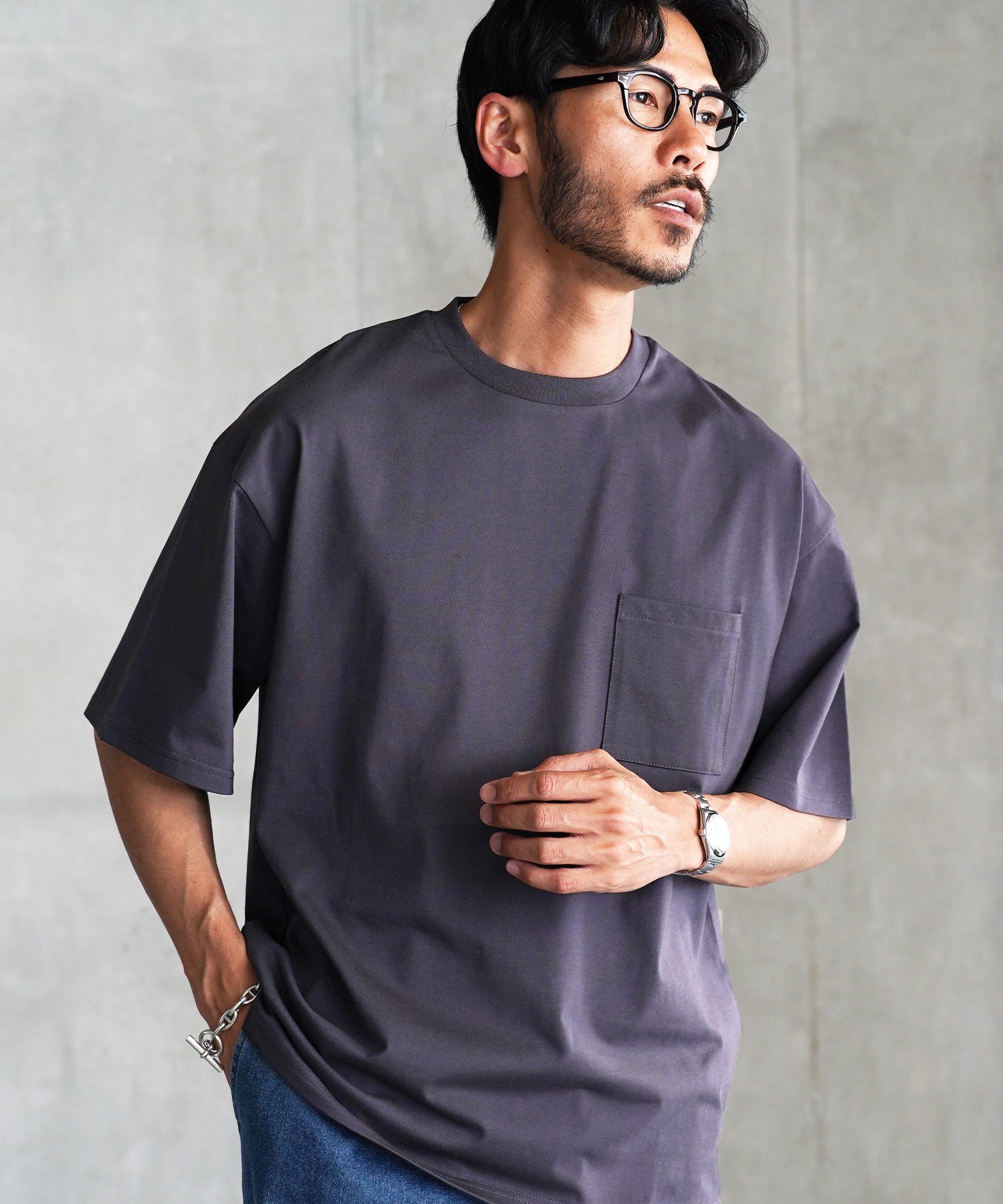 JIGGYS SHOP SELECT 接触冷感 UVカット 吸汗速乾 胸ポケット付き 半袖Tシャツ カットソー 26SS ジギーズショップ トップス カットソー・Tシャツ ホワイト ブラック