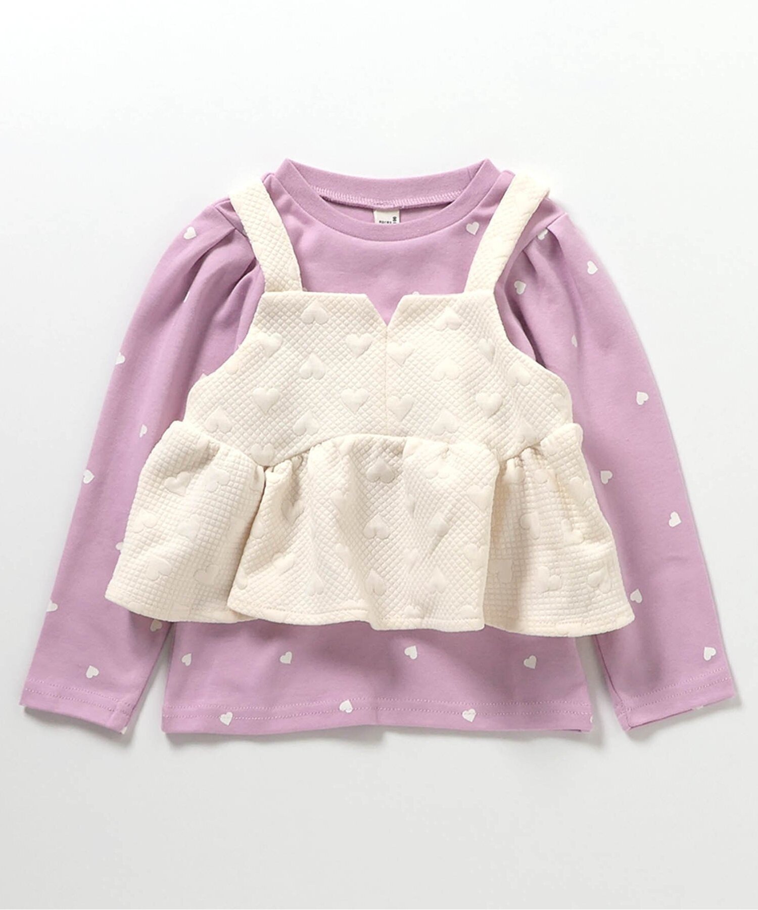 【SALE／50%OFF】apres les cours WEB限定 ハートキルトビスチェ&総柄インナー2Pセ...