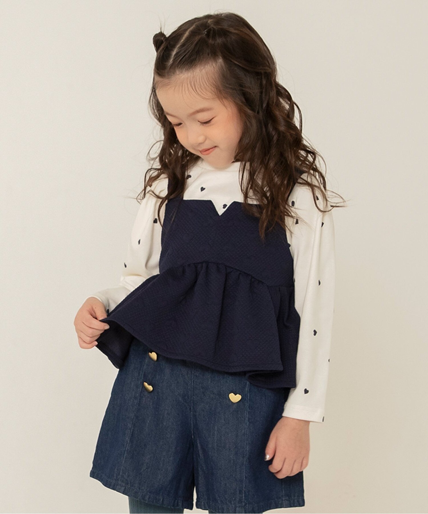 【SALE／50%OFF】apres les cours WEB限定 ハートキルトビスチェ&総柄インナー2Pセ...