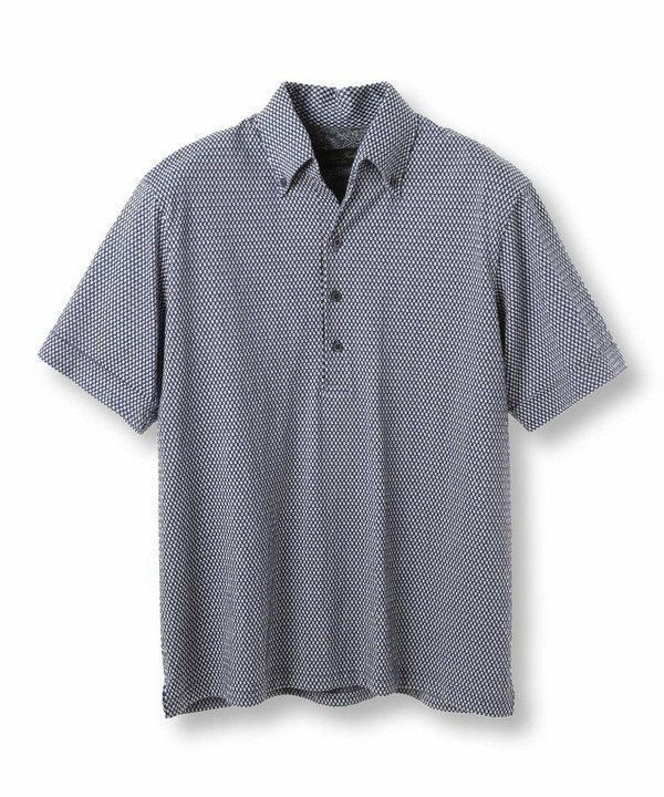 【SALE／20%OFF】MEN'S BIGI 【ACTIVE TAILOR】サッカー織りポロシャツ＜COOL MAX/吸水速乾＞ メンズ ビギ トップス ポロシャツ ブルー ホワイト【送料無料】