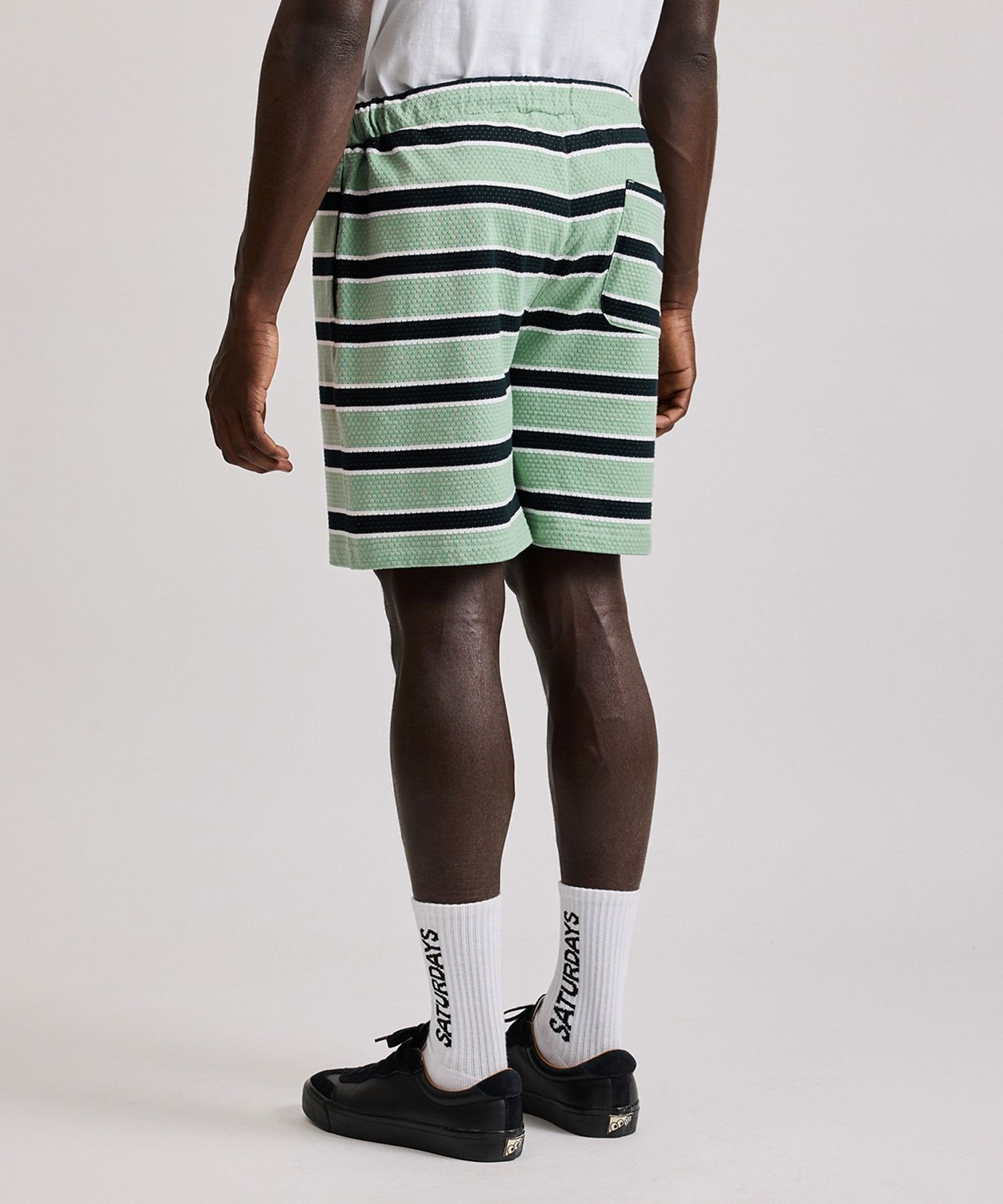 Mesh Border Stripe Shorts サタデーズ ニューヨークシティ パンツ その他のパンツ パープル