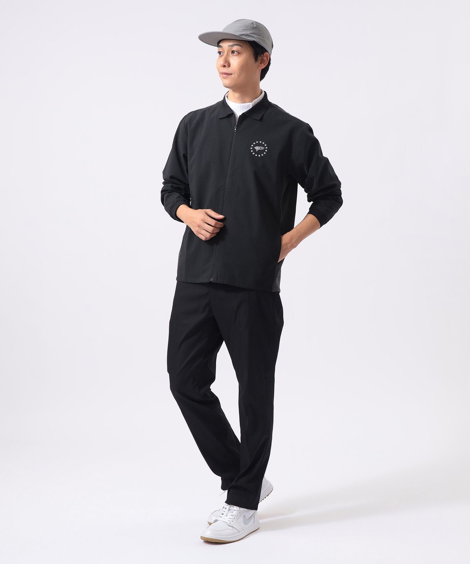BEAMS GOLF ORANGE LABEL ORANGE LABEL / 切り替え フルジップ シャツブルゾン ビームス ゴルフ ジャケット・アウター ブルゾン・ジャンパー ブラック グレー【送料無料】