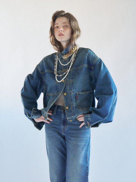 Levi's SOFT GRUNGE TYPE II BALLOON SLEEVES リーバイス ジャケット・アウター デニムジャケット ブラック【送料無料】