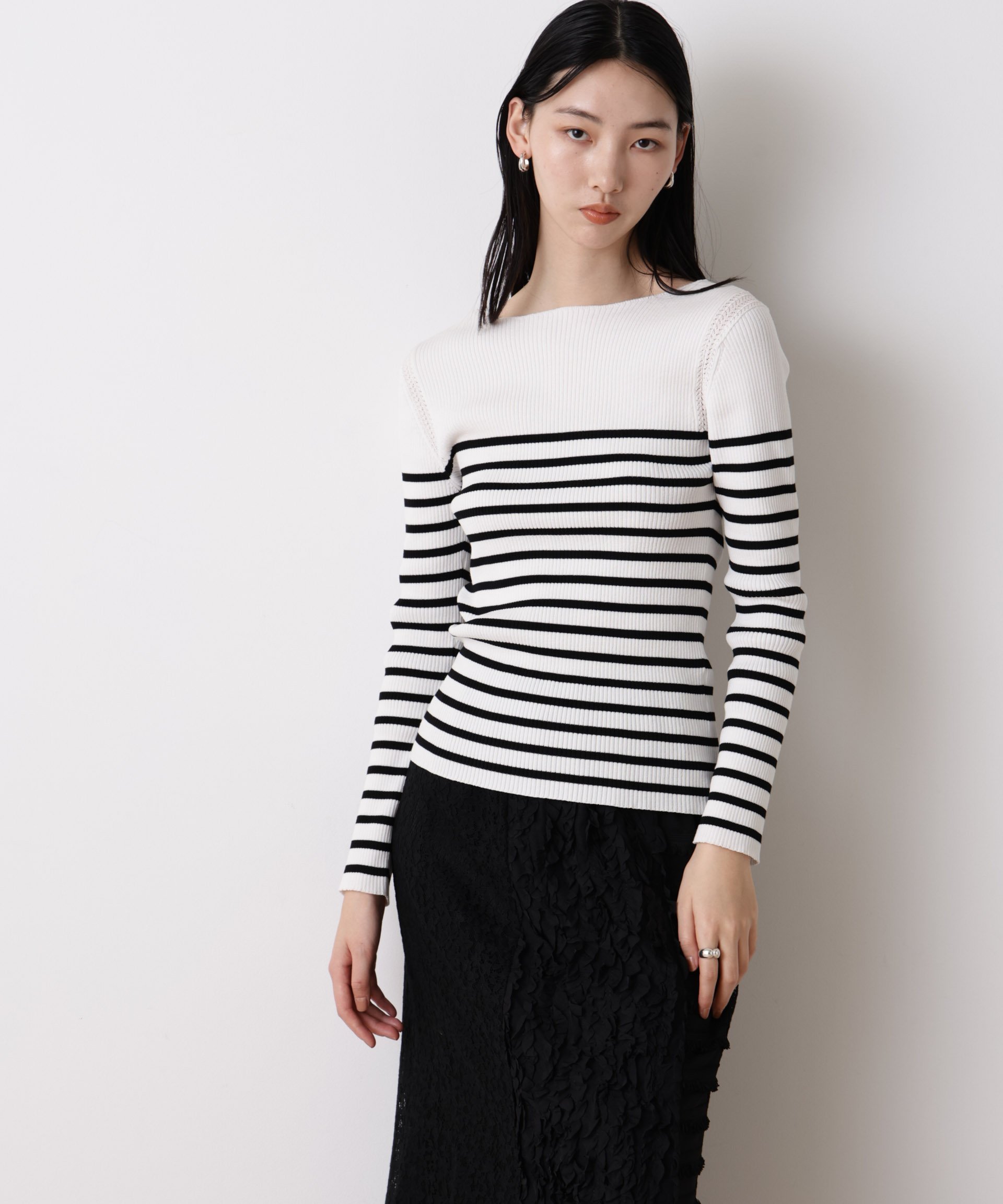 【SALE／30%OFF】NANO universe 「STEVELOUR」ボーダーフィットニット ナノユニバース トップス ニット【送料無料】 stylife-15515735 Rakuten Fashion サンプル画像2