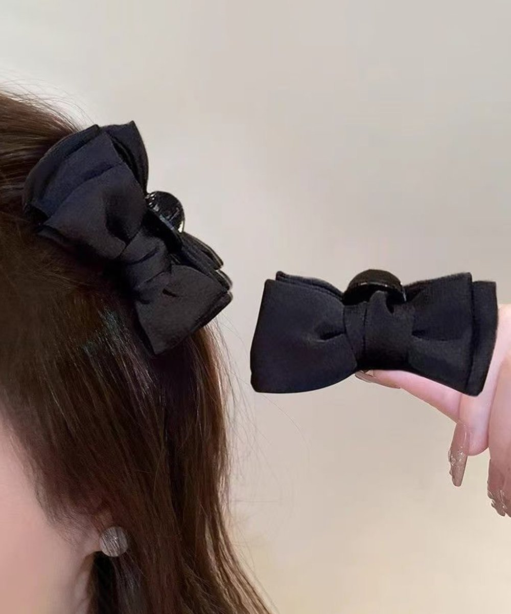 【SALE／32%OFF】miniministore リボン バンスクリップ2点セット 小さめ ミニミニストア ヘアアクセサリー バレッタ・ヘアクリップ・ヘアピン ブラック