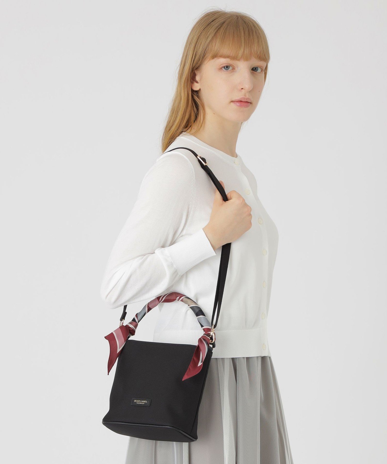 BLUE LABEL CRESTBRIDGE スカーフミニバケットバッグ ブルーレーベル / ブラックレーベル・クレストブリッジ バッグ その他のバッグ ネイビー ブラック【送料無料】