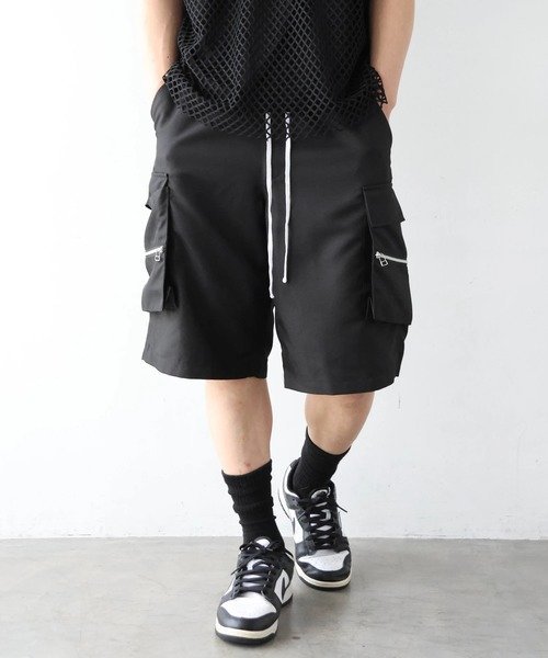 GA SHINY CARGO SHORTS(MENS) ジャックローズ パンツ その他のパンツ ブラック