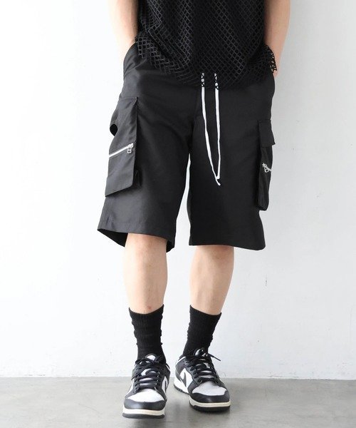 GA SHINY CARGO SHORTS(MENS) ジャックローズ パンツ その他のパンツ ブラック
