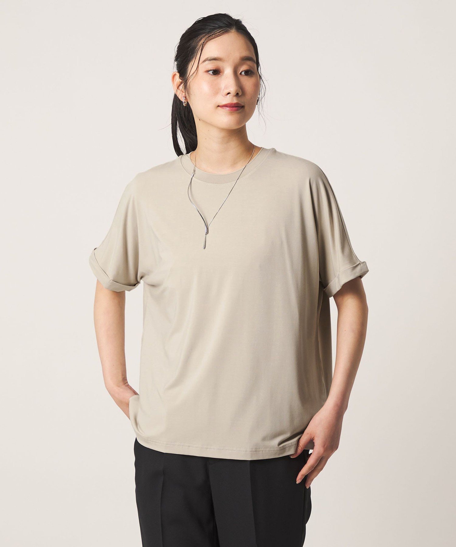 a day in the life イージーTシャツ -接触冷感-＜A DAY IN THE LIFE＞ ユナイテッドアローズ アウトレット トップス カットソー・Tシャツ ブラウン グリーン ホワイト stylife-15709657 Rakuten Fashion パッケージ画像