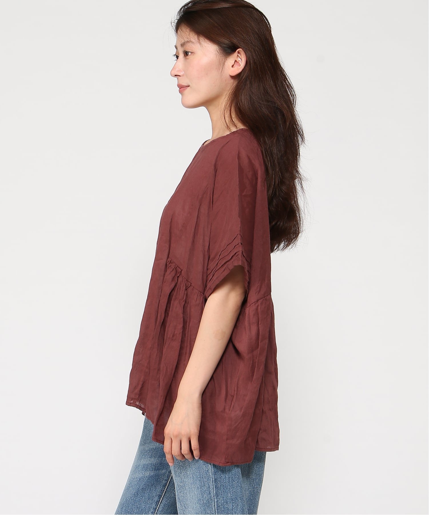 pas de calais ブラウス パドカレ トップス シャツ・ブラウス レッド