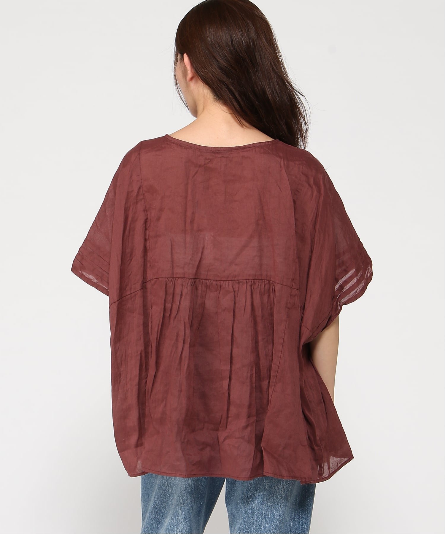 pas de calais ブラウス パドカレ トップス シャツ・ブラウス レッド