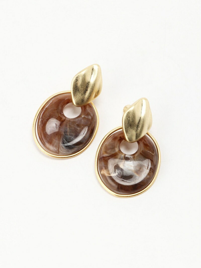 【SALE／50%OFF】LOWRYS FARM ジュシプレートマルチER ローリーズファーム アクセサリー・腕時計 イヤリング・イヤーカフ ベージュ ブラウンのサムネイル