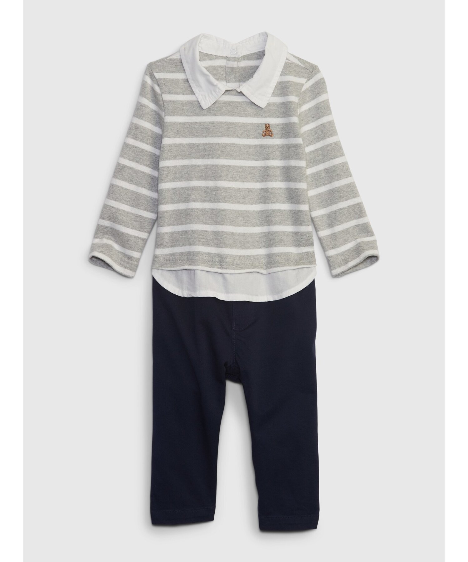 ベビーギャップ　ベビー服 【SALE／63%OFF】GAP (K)3In1 セット (ベビー) ギャップ マタニティウェア・ベビー用品 ロンパース・カバーオール グレー ネイビー