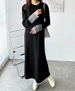 【SALE/24%OFF】GeeRA 全骨格細見え!配色リブニットワンピース ジーラ ワンピース・ドレス ワンピース グレー ホワイト ブラック【送料無料】